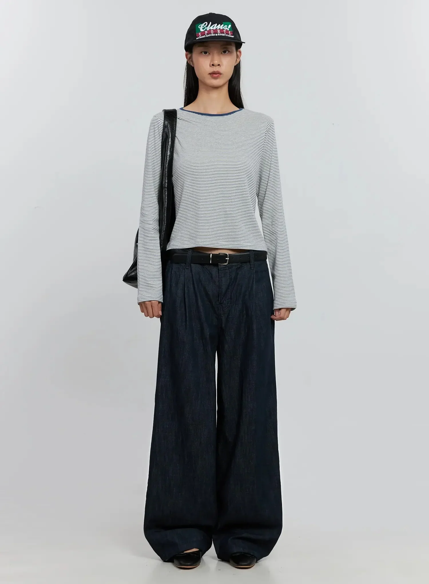Elio Pintuck Wide-Leg Jeans IS516 - Image 14