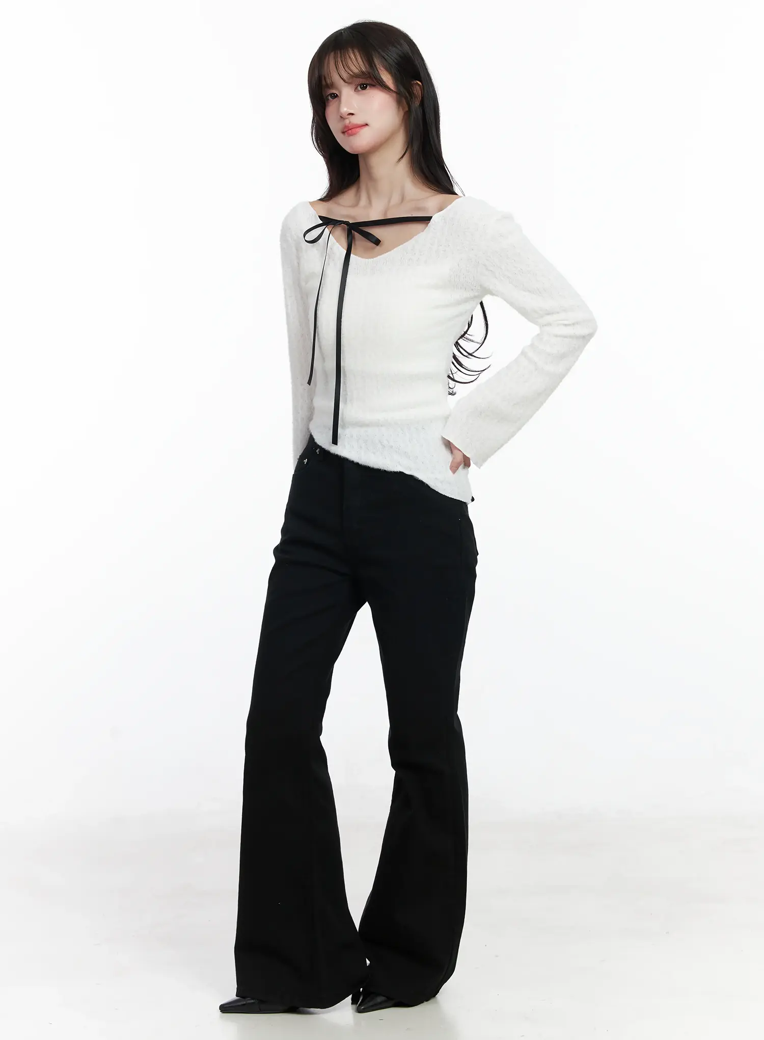 Ellis High-Waist Bootcut Jeans IJ529 - Image 8