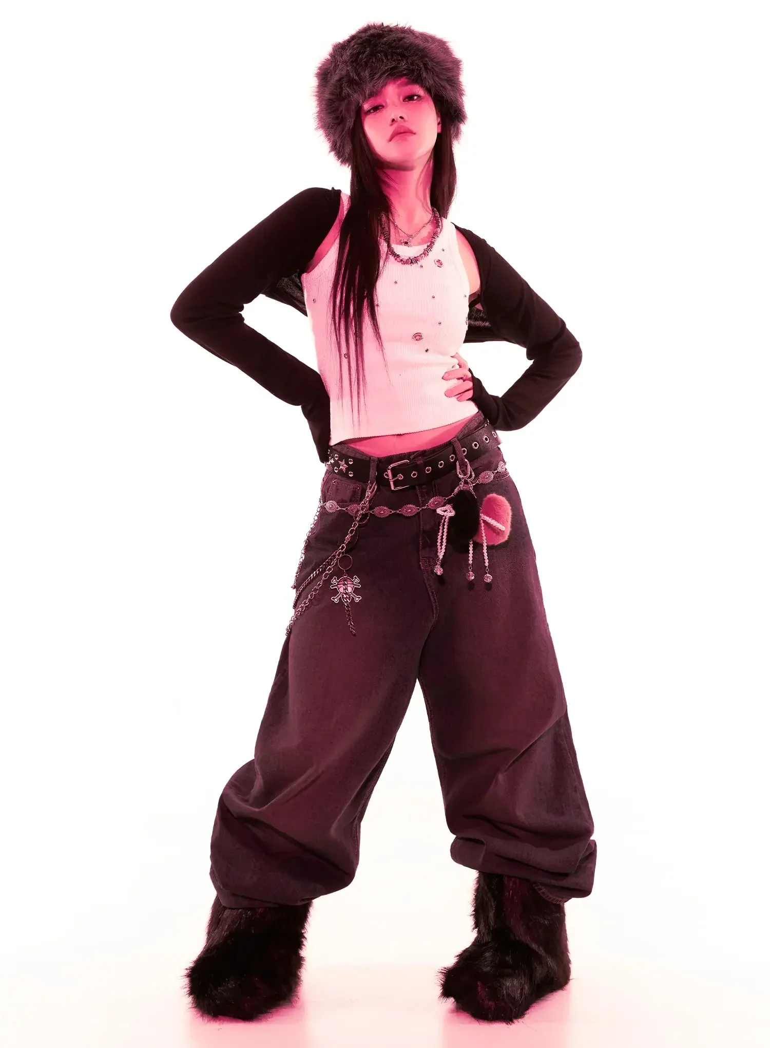 Elora Washed Baggy Jeans IS525 - Image 16
