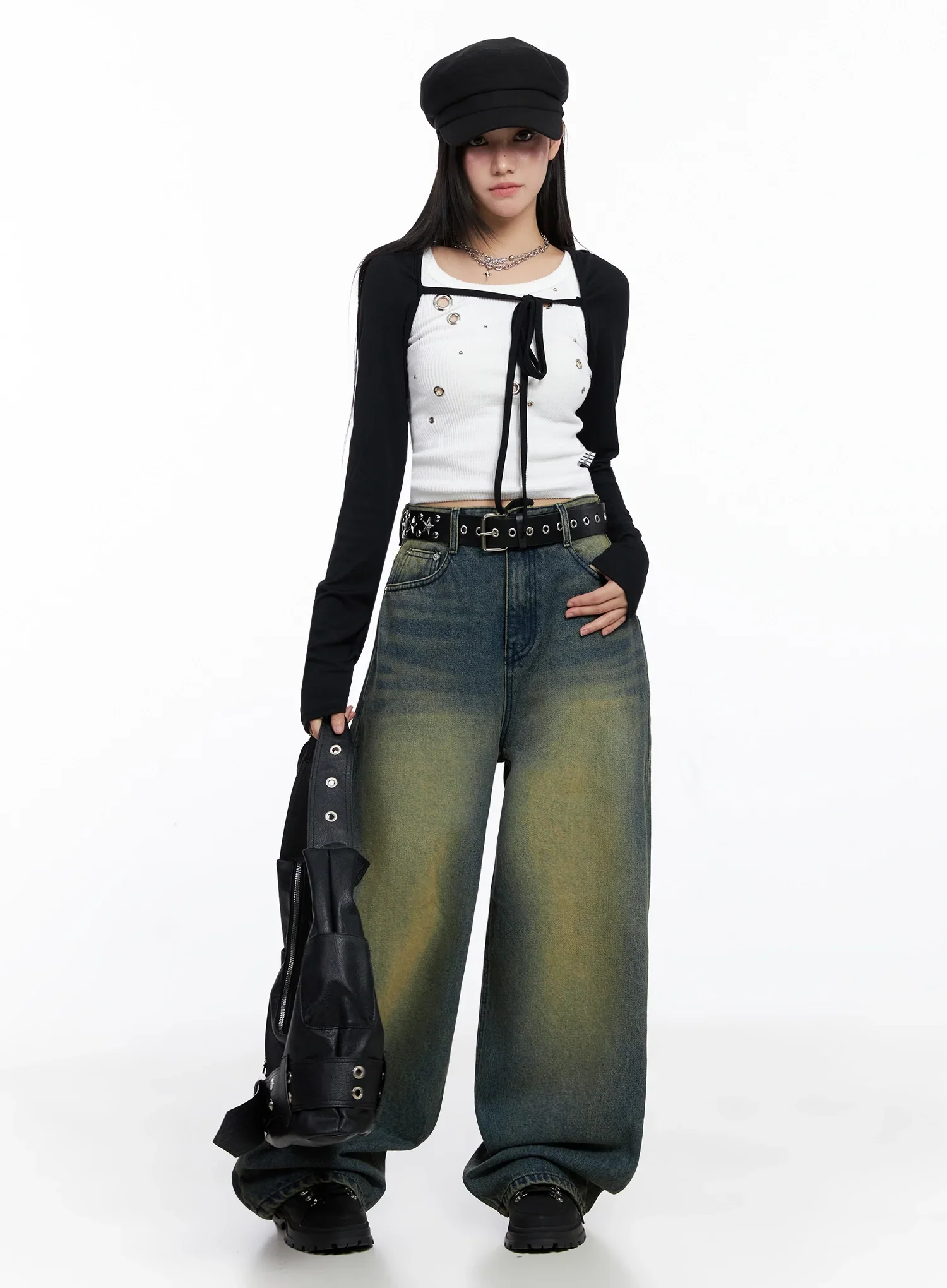 Elora Washed Baggy Jeans IS525 - Image 3