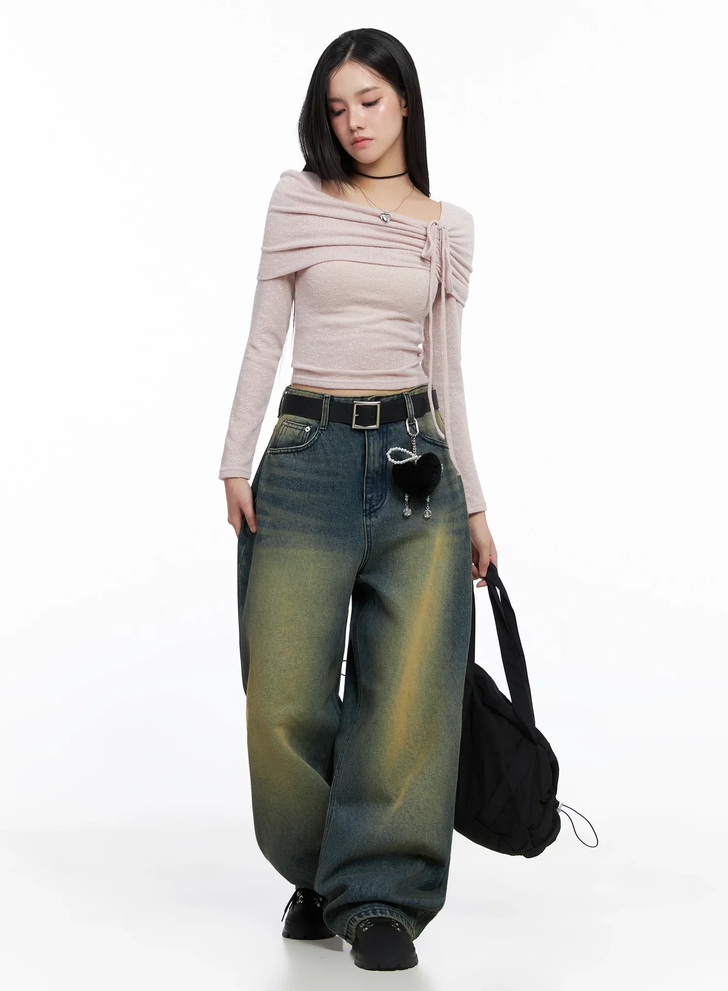 Elora Washed Baggy Jeans IS525 - Image 4