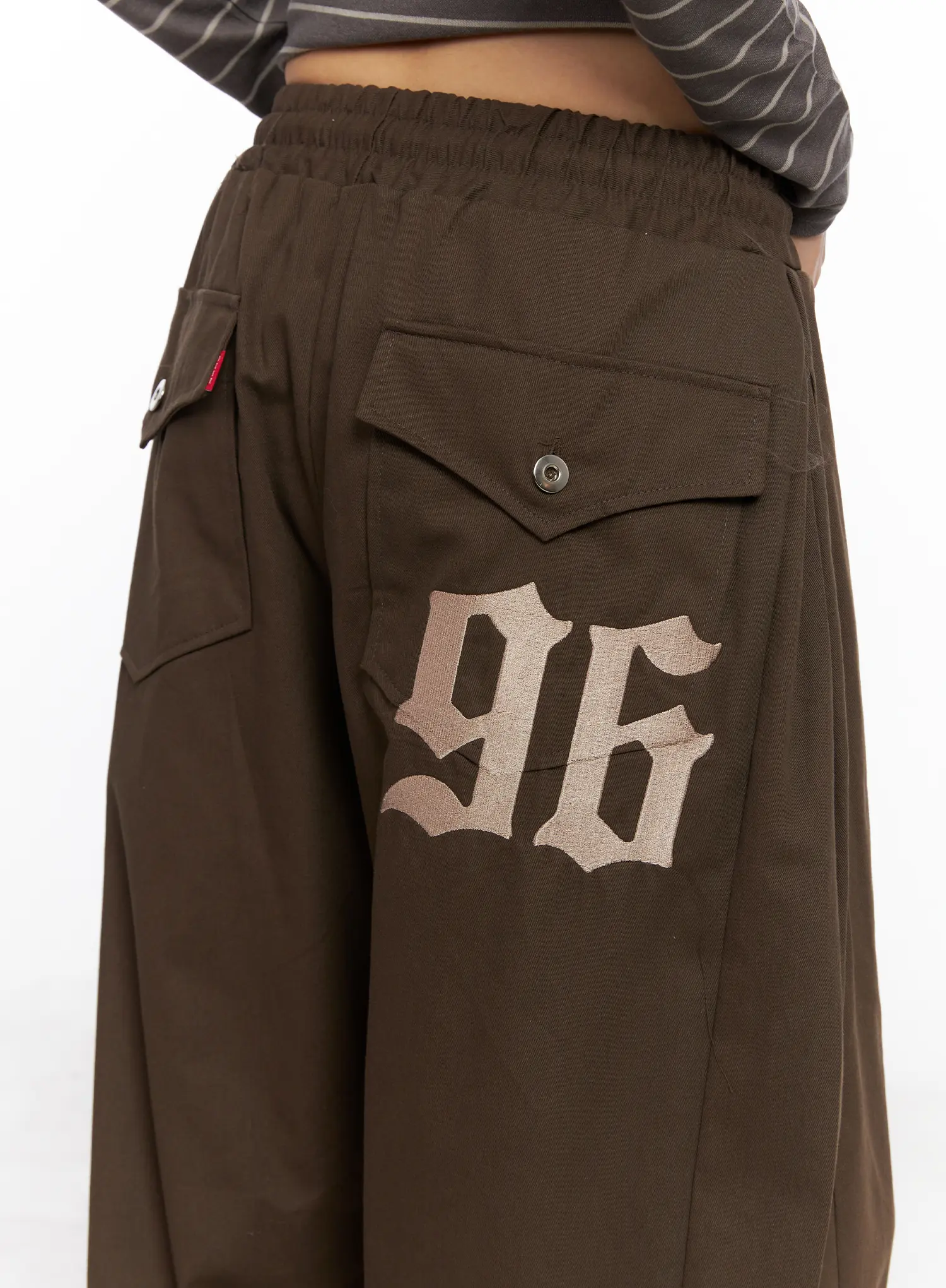 Embroidered Back-Pocket Drawstring Trackpants CS509 - Image 7