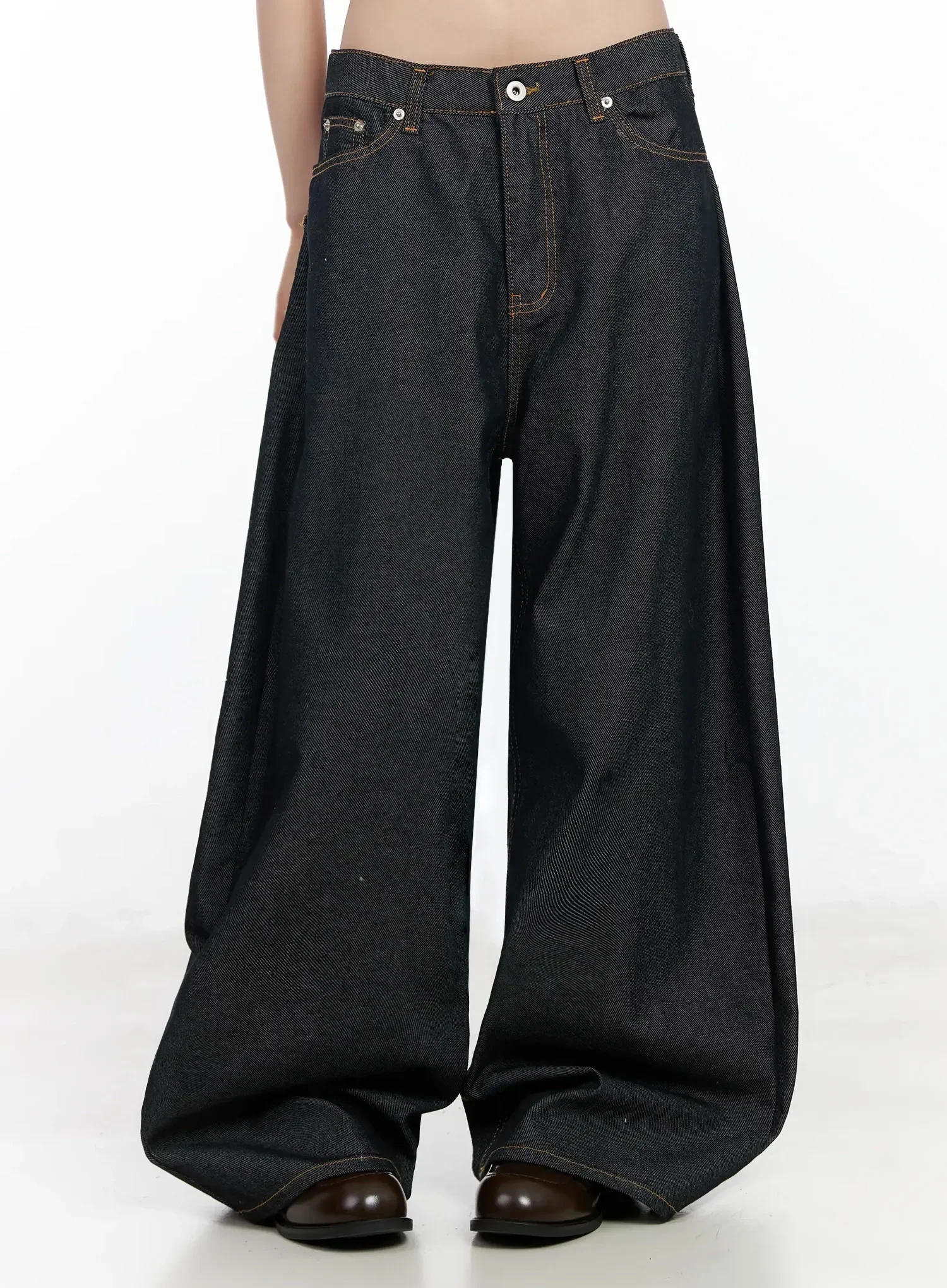 Emiko Wide Leg Buckle Jeans IM523 - Image 5