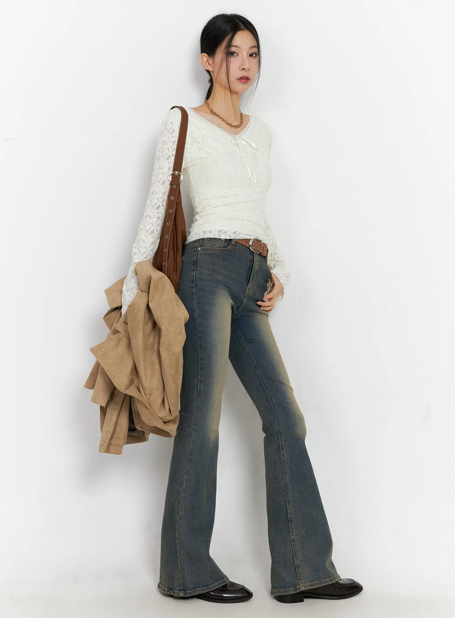Emmy Washed Flare Jeans CC1109