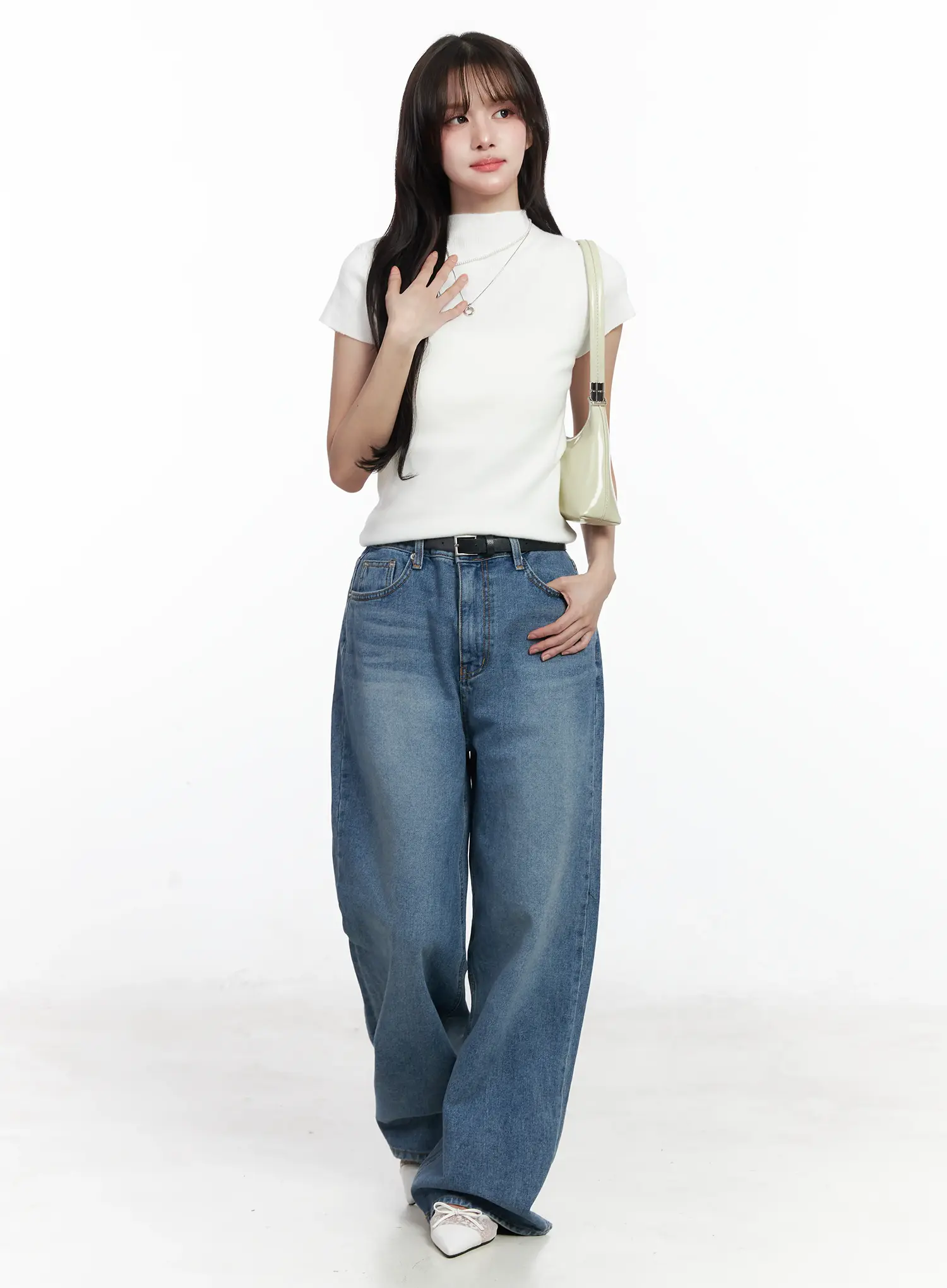 Ensley Wide Leg Jeans IJ529 - Image 2