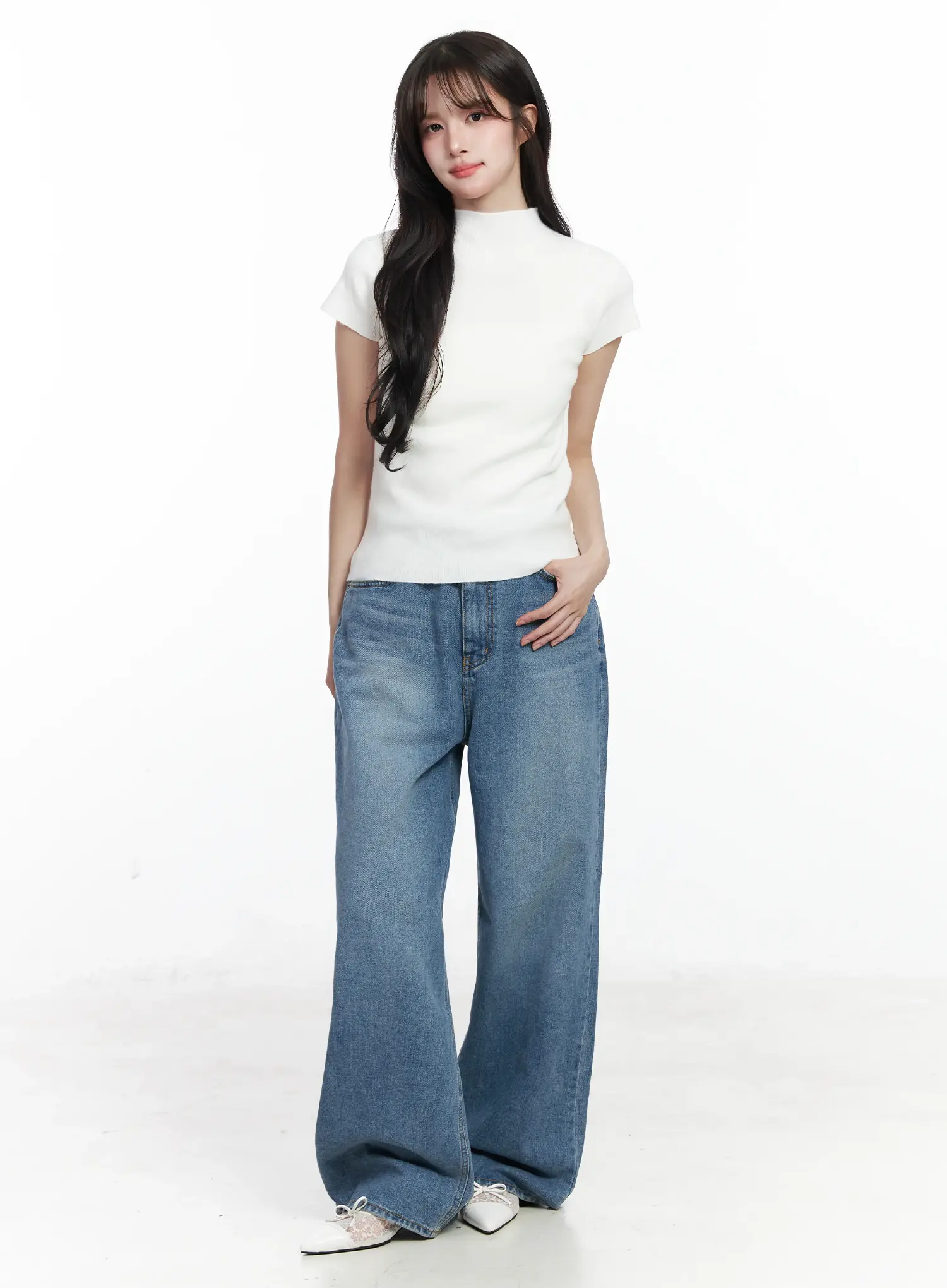 Ensley Wide Leg Jeans IJ529 - Image 6