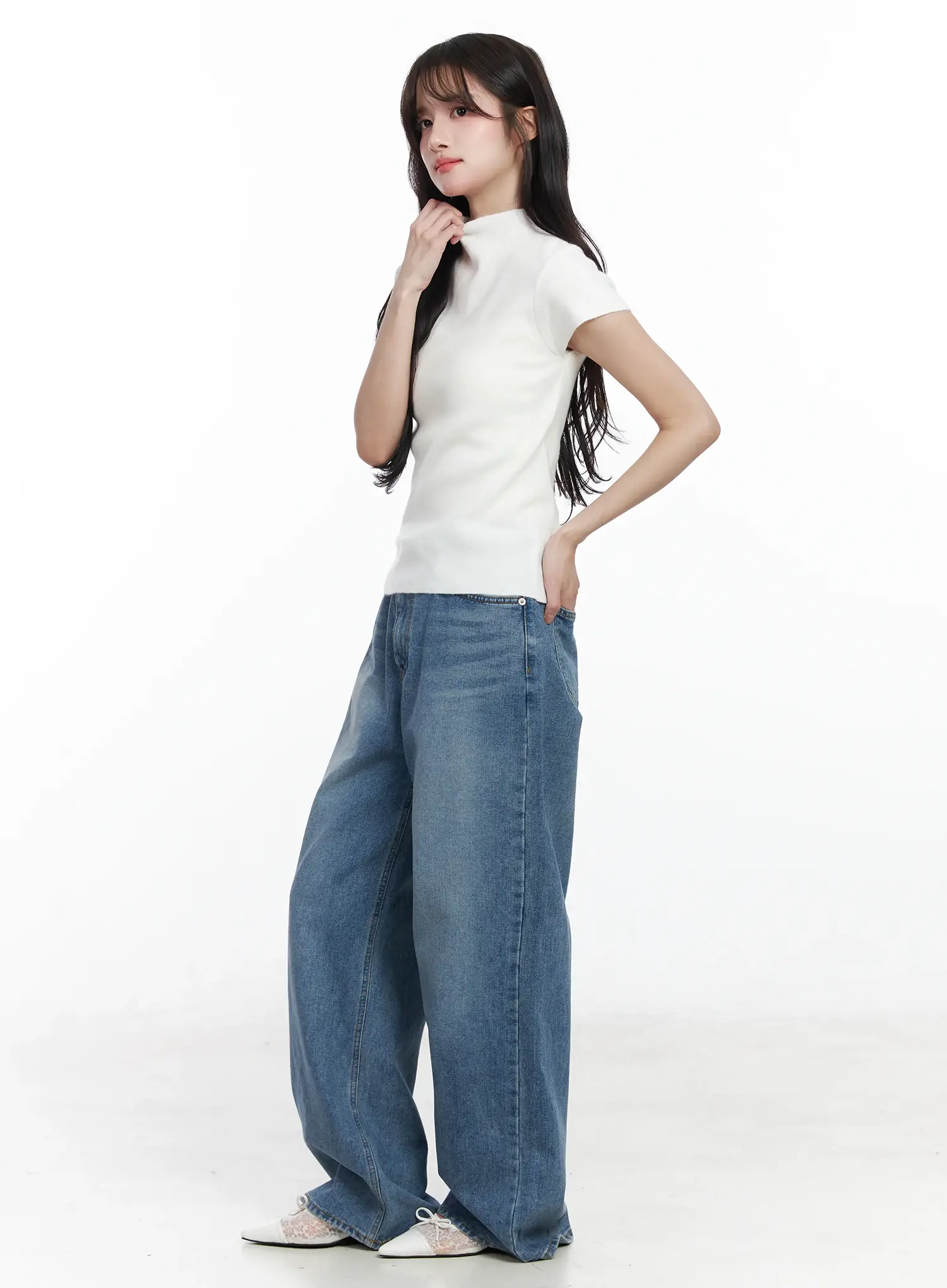 Ensley Wide Leg Jeans IJ529 - Image 7