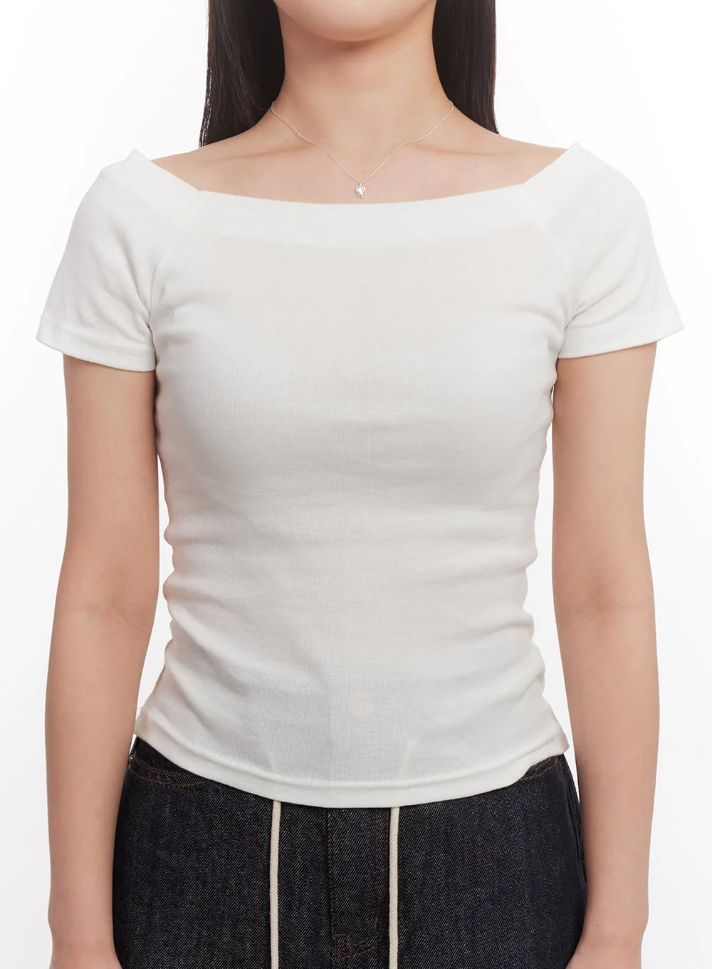 Essential Boat-Neck Cotton Top IA524 - Image 6