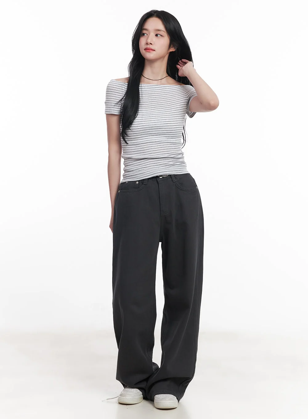 Essential Cotton Wide-Leg Pants CY526 - Image 2