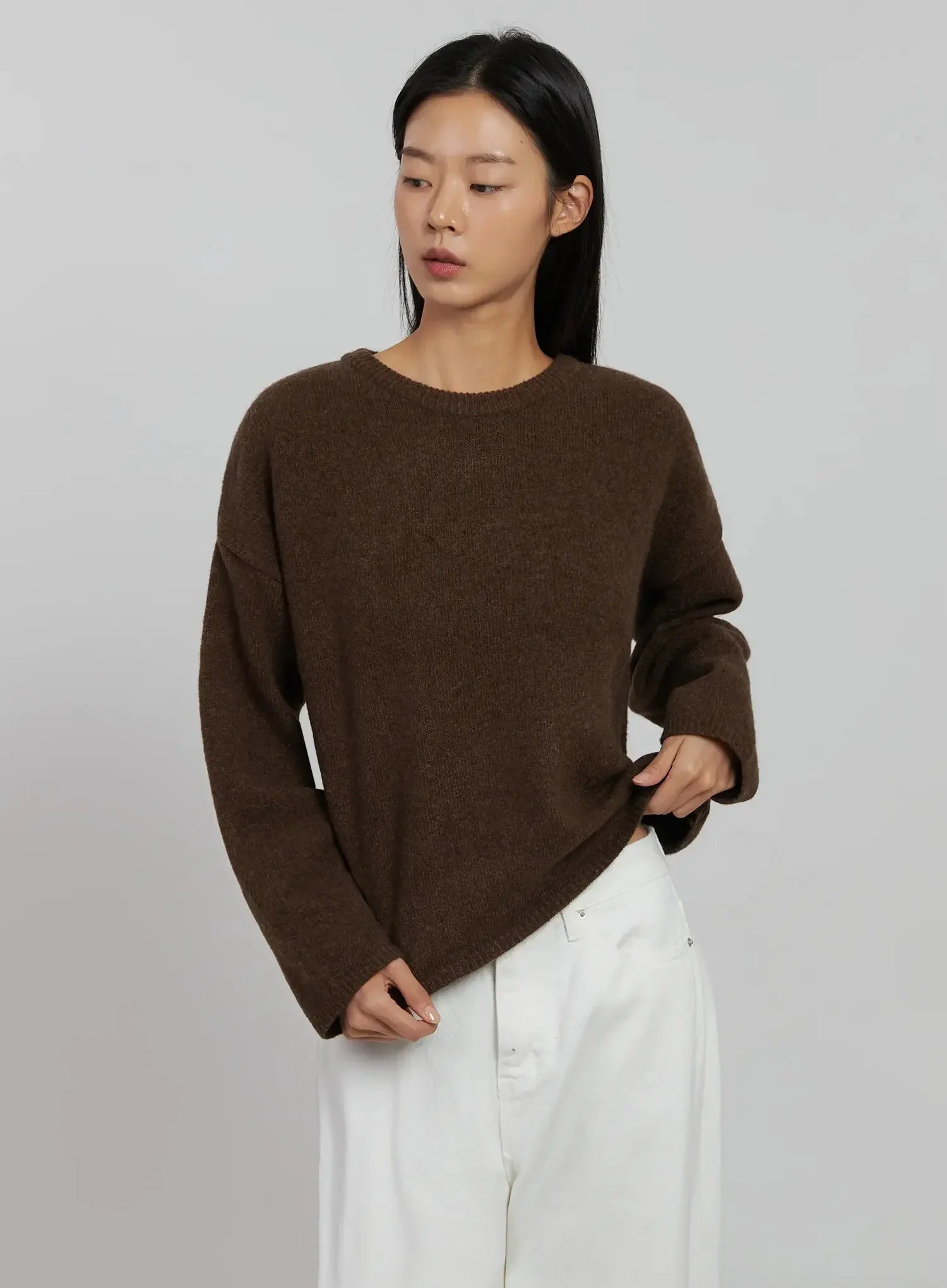 Essential Crewneck Sweater IJ509 - Image 2