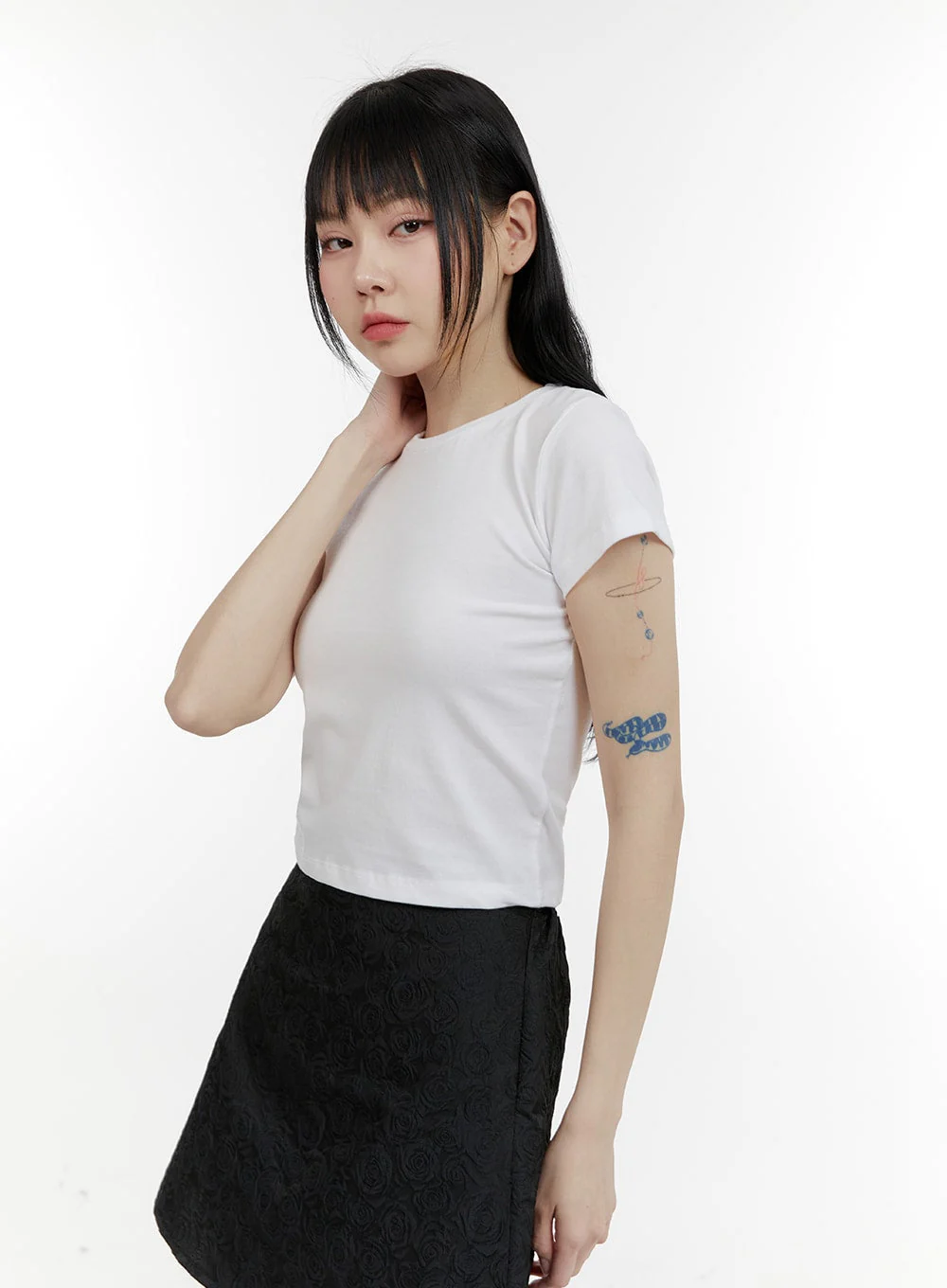 Essential Crop Short Sleeve Tee CM429 - Image 3