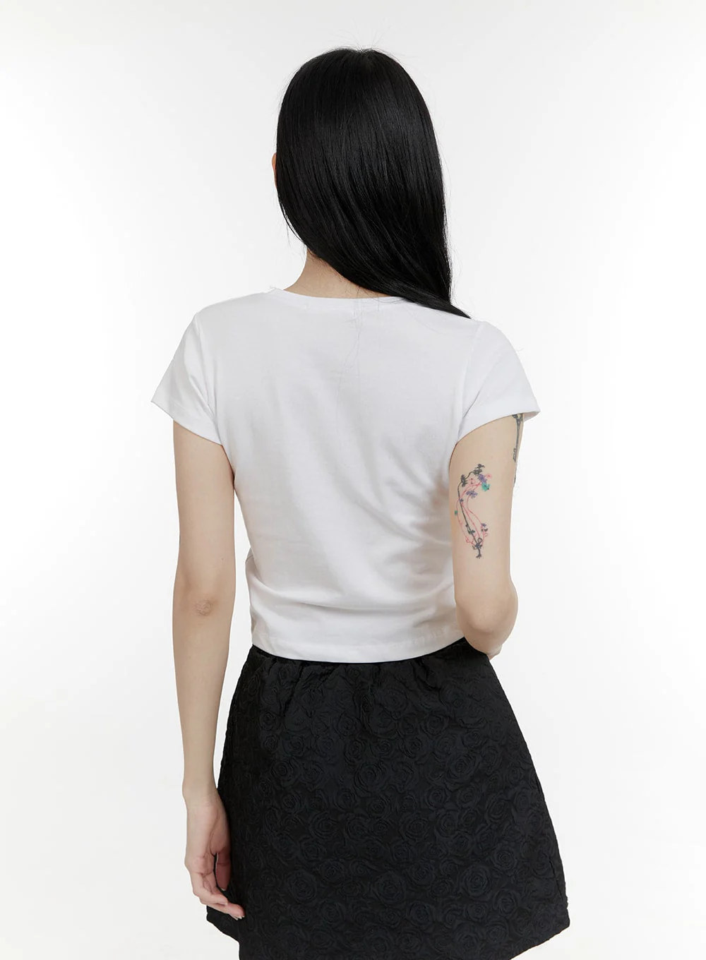 Essential Crop Short Sleeve Tee CM429 - Image 4