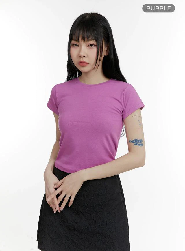 Essential Crop Short Sleeve Tee CM429 - Image 8