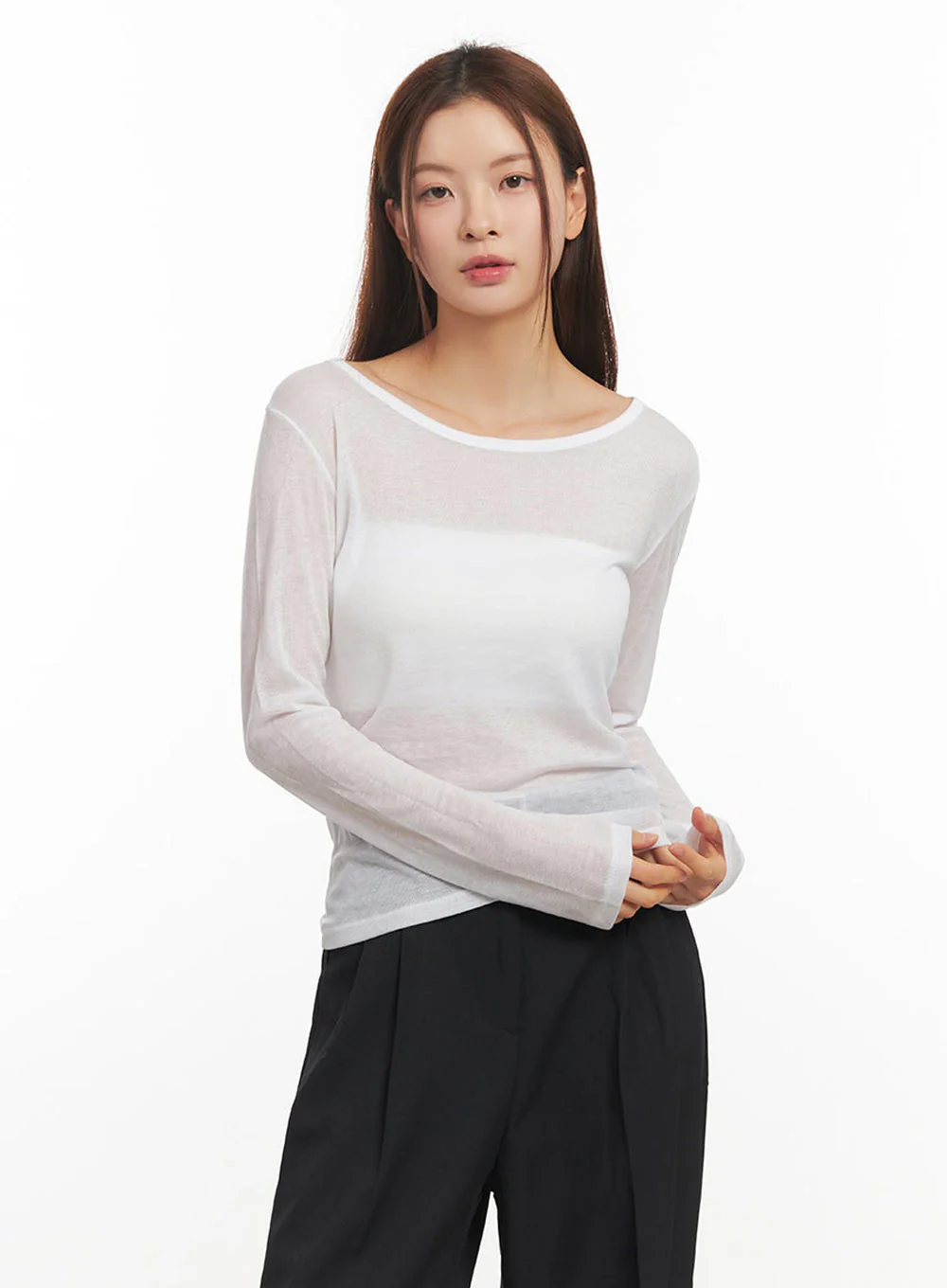 Essential Sheer Long-Sleeve Top IM524 - Image 17