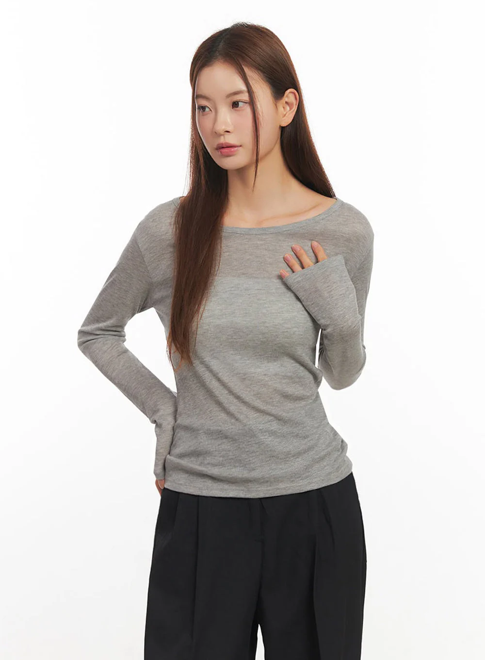 Essential Sheer Long-Sleeve Top IM524 - Image 8