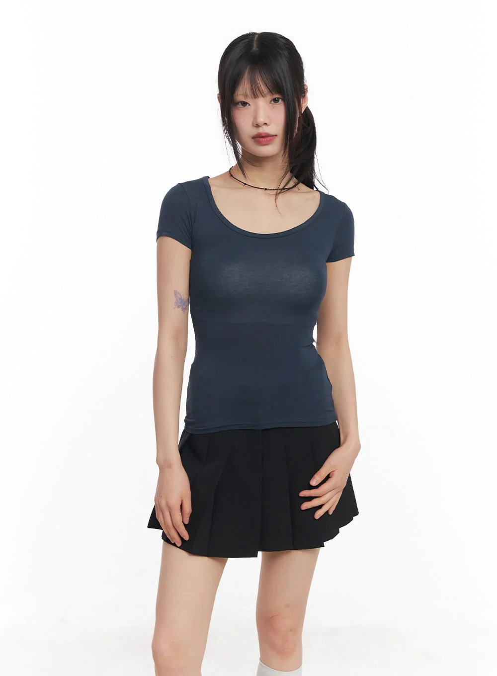 Essential Slim-Fit Crop Tee CY514 - Image 10