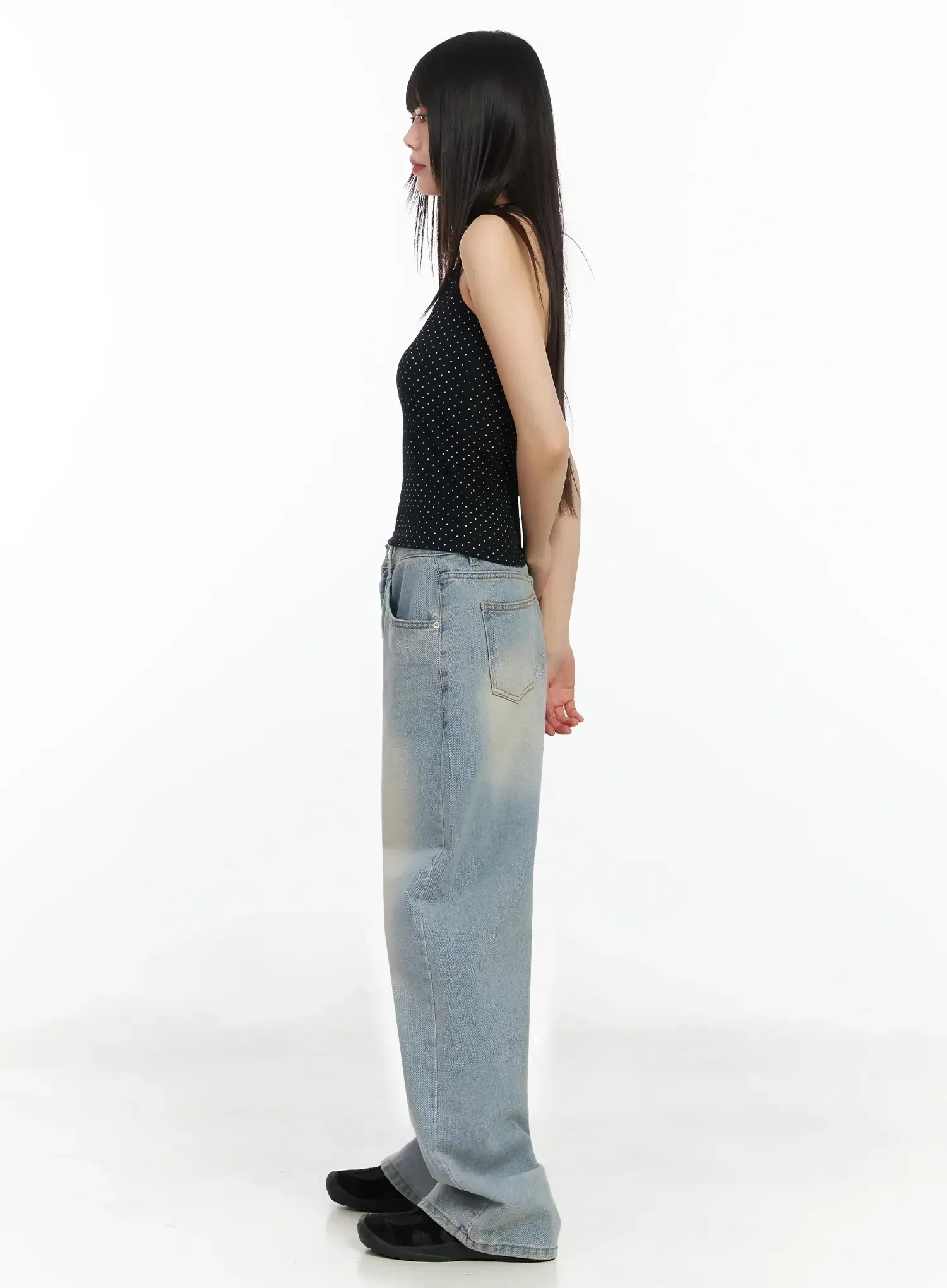 Eugenia Wide Leg Washed Jeans IM523 - Image 11