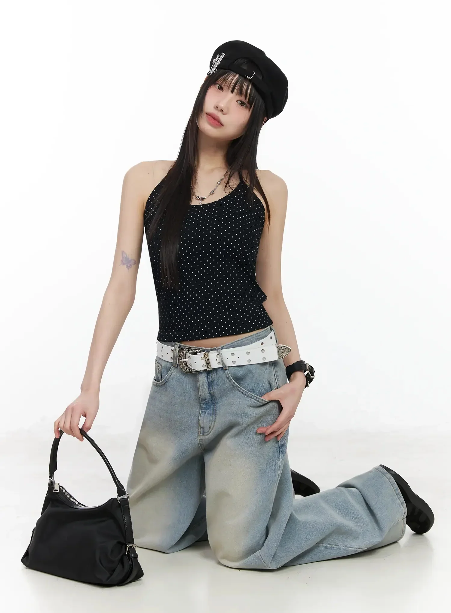 Eugenia Wide Leg Washed Jeans IM523 - Image 16