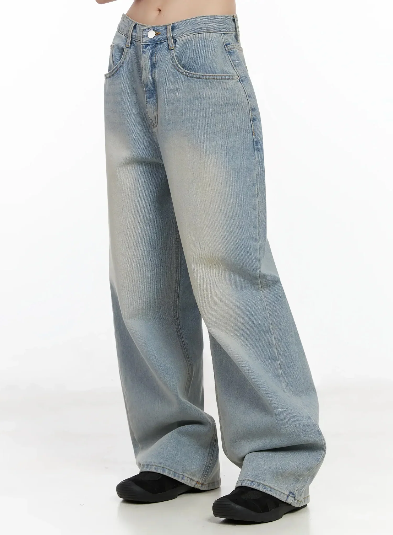 Eugenia Wide Leg Washed Jeans IM523 - Image 6