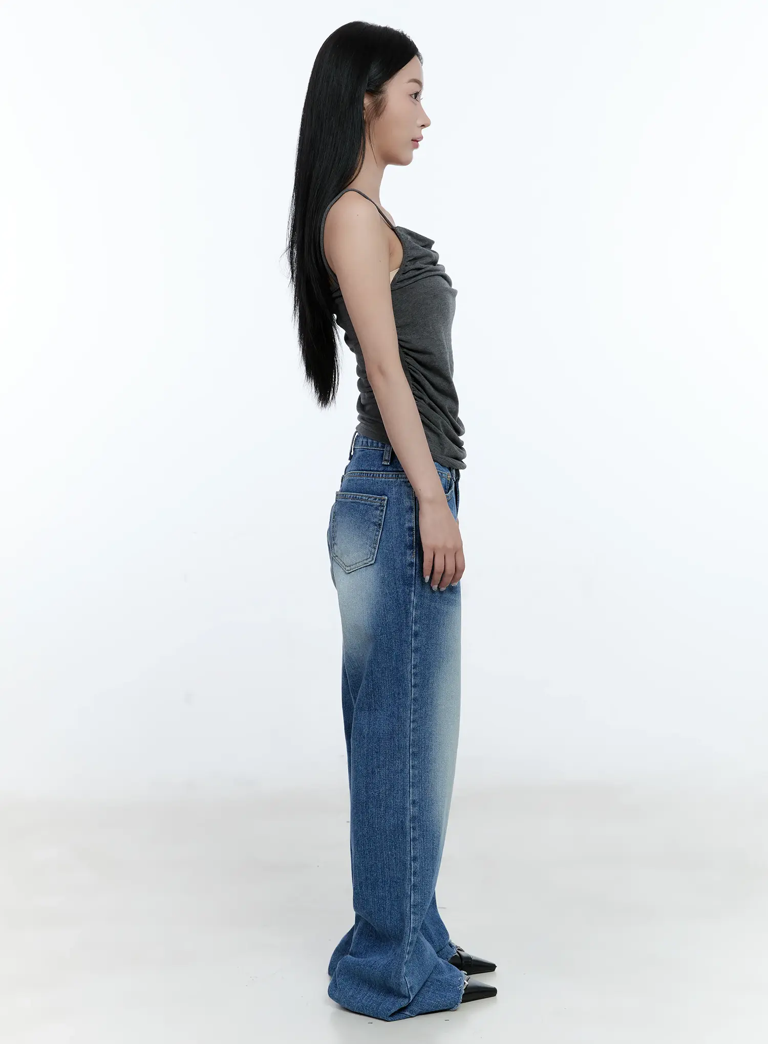 Eunbyul Wide-Leg Flare Denim Jeans CL530 - Image 4