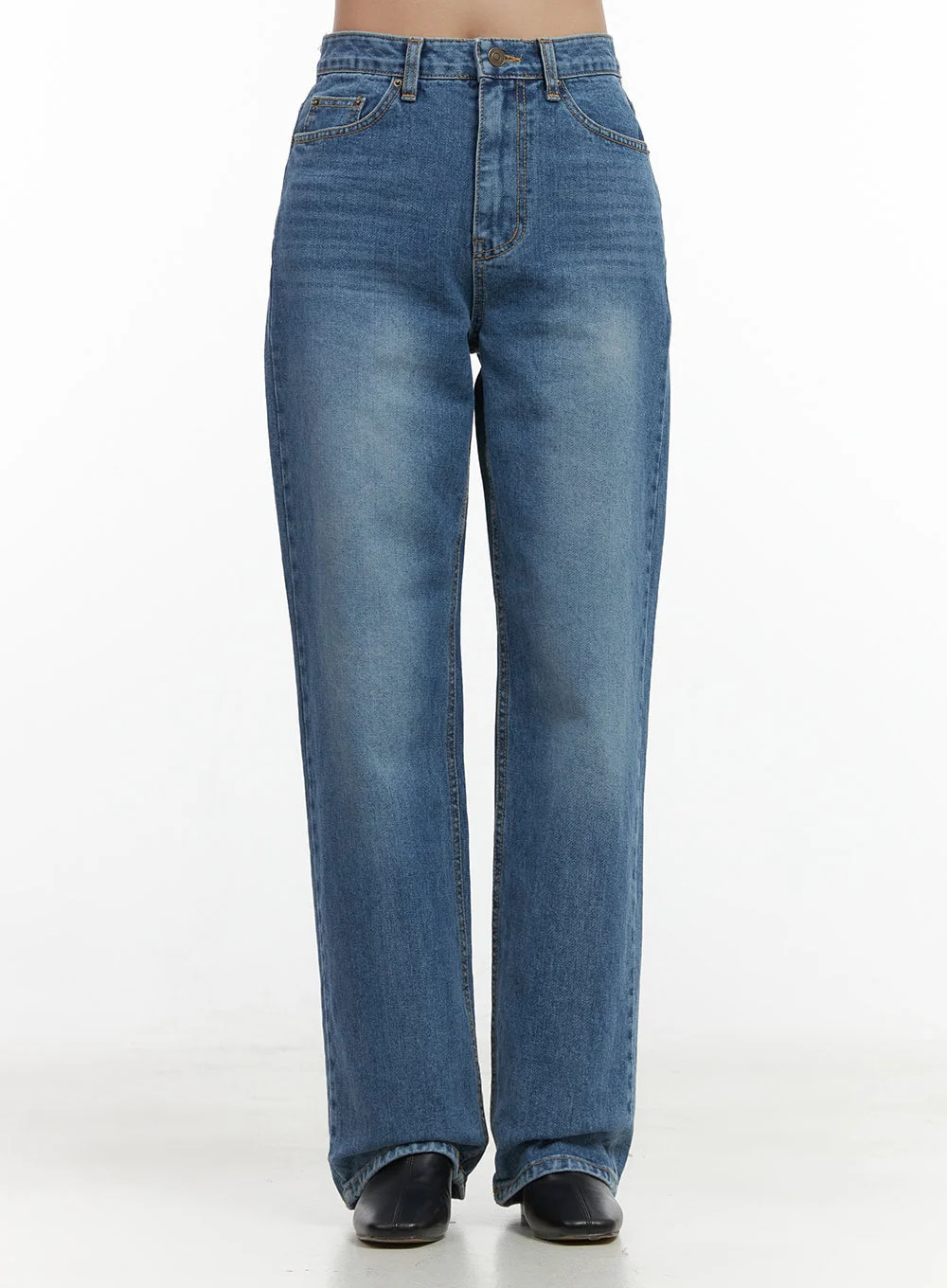 Evelyn Wide-Fit Straight Denim Jeans OO421 - Image 2