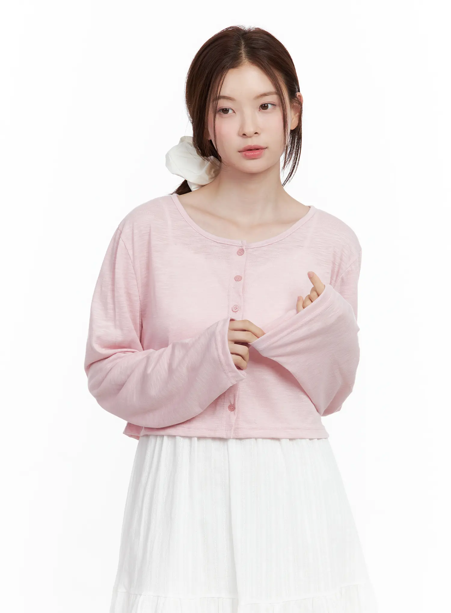 Everyday Buttoned Long-Sleeve Cardigan CL502 - Image 10