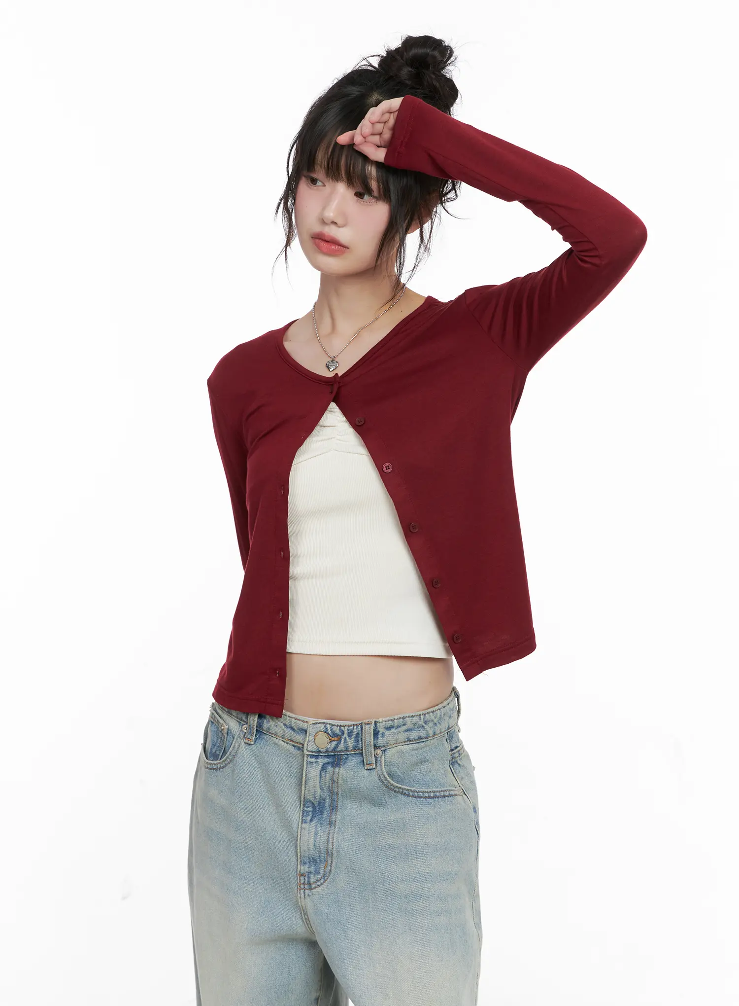 Everyday Long Sleeve Cardigan CG519 - Image 2