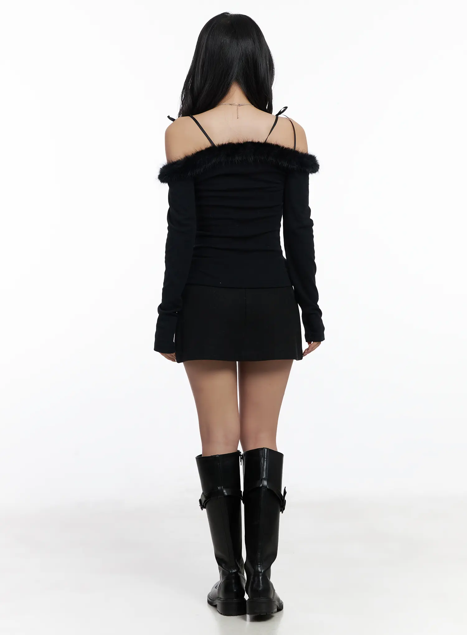 Eyelet Pencil Mini Skirt CJ515 - Image 7
