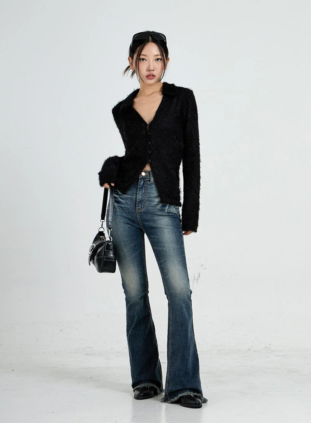 Faded Washing Bootcut Denim Pants CO17 - Image 2