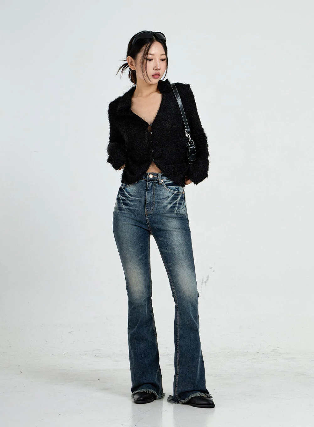 Faded Washing Bootcut Denim Pants CO17 - Image 3