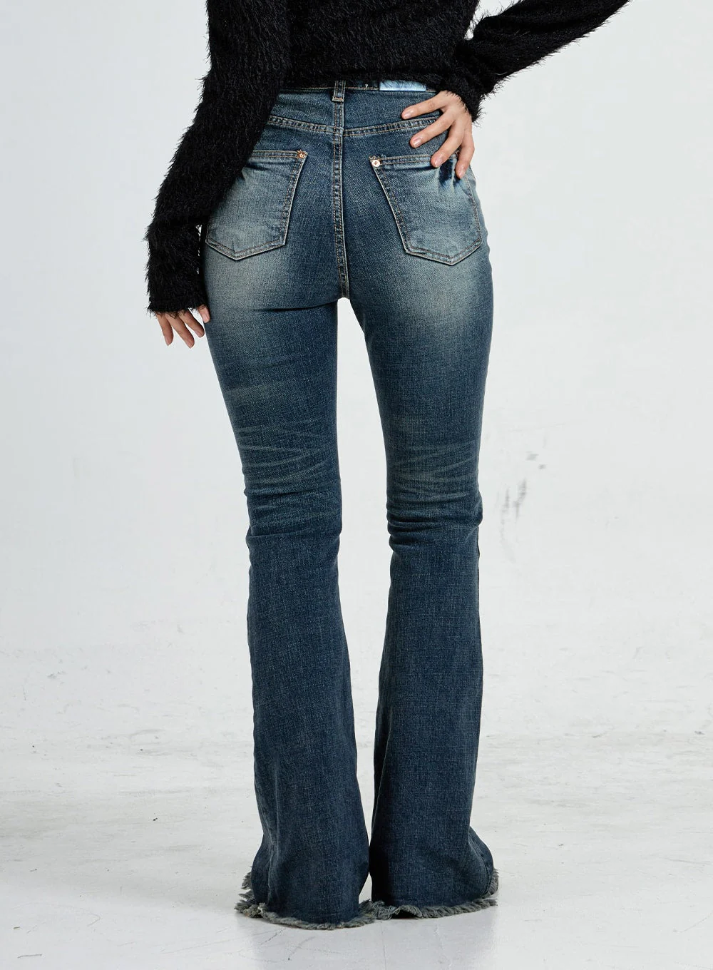 Faded Washing Bootcut Denim Pants CO17 - Image 5