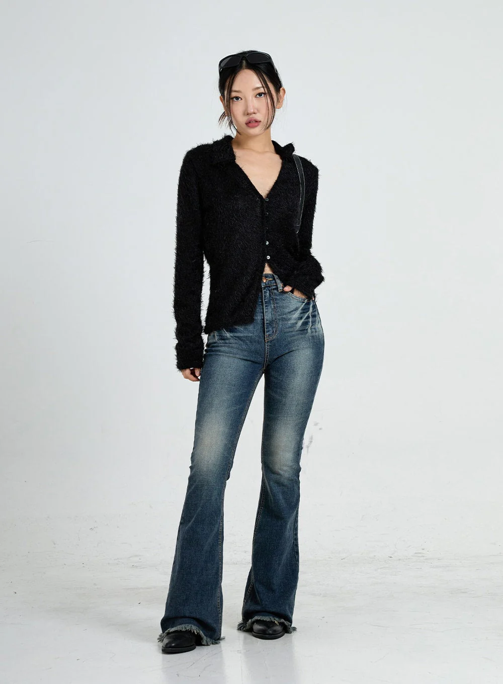 Faded Washing Bootcut Denim Pants CO17 - Image 6