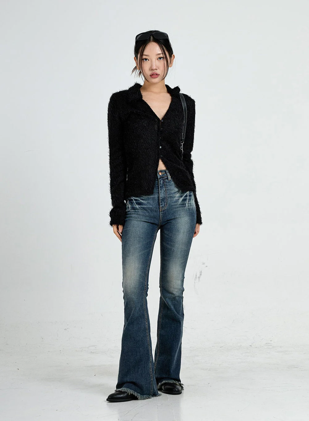 Faded Washing Bootcut Denim Pants CO17 - Image 9