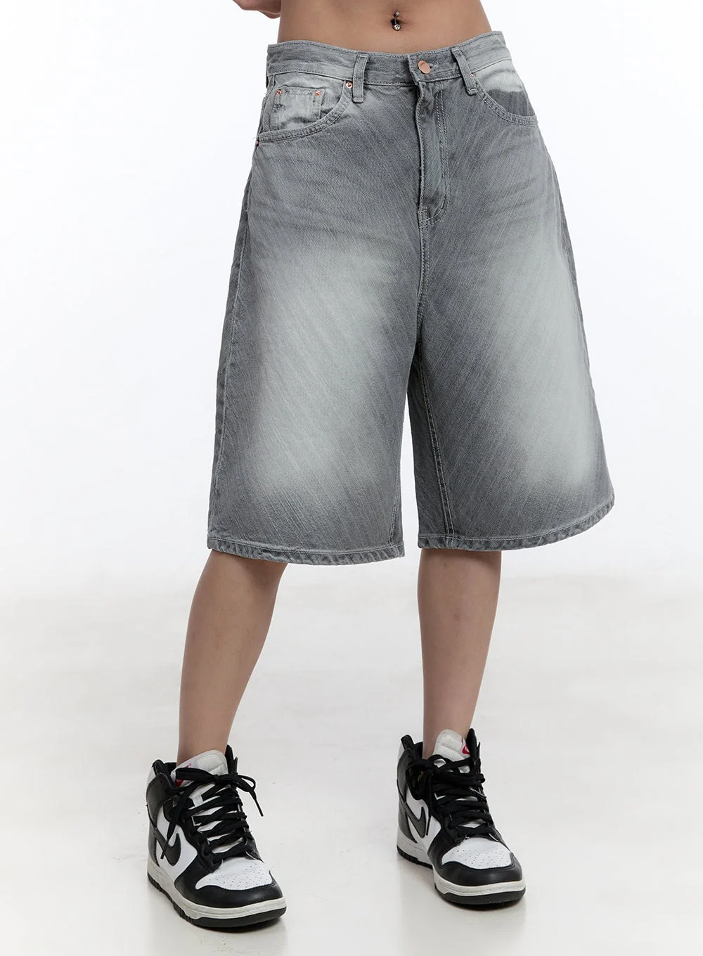 Faded Wide-Leg Jorts CU502