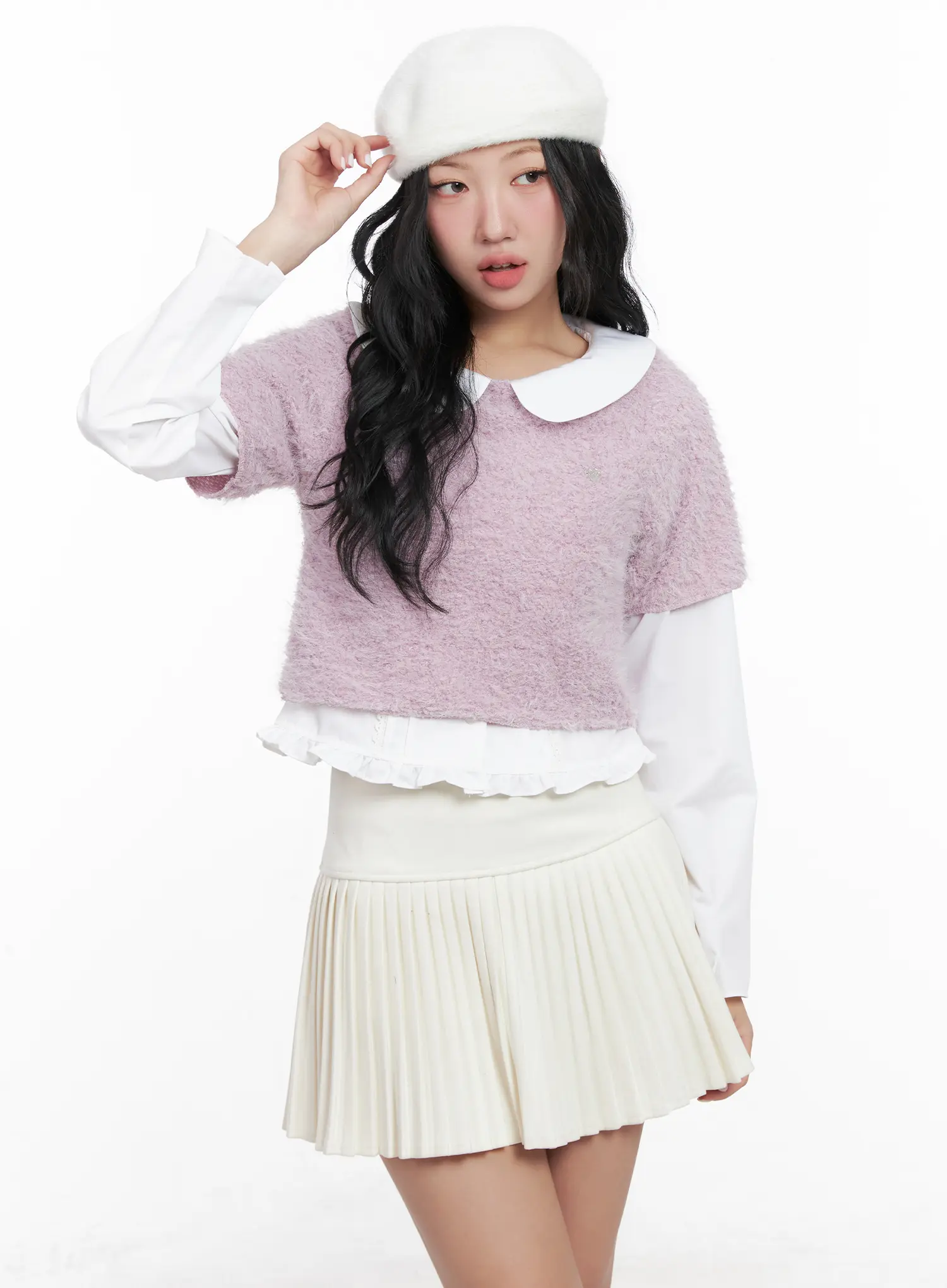Faux Fur Crop Top CN514