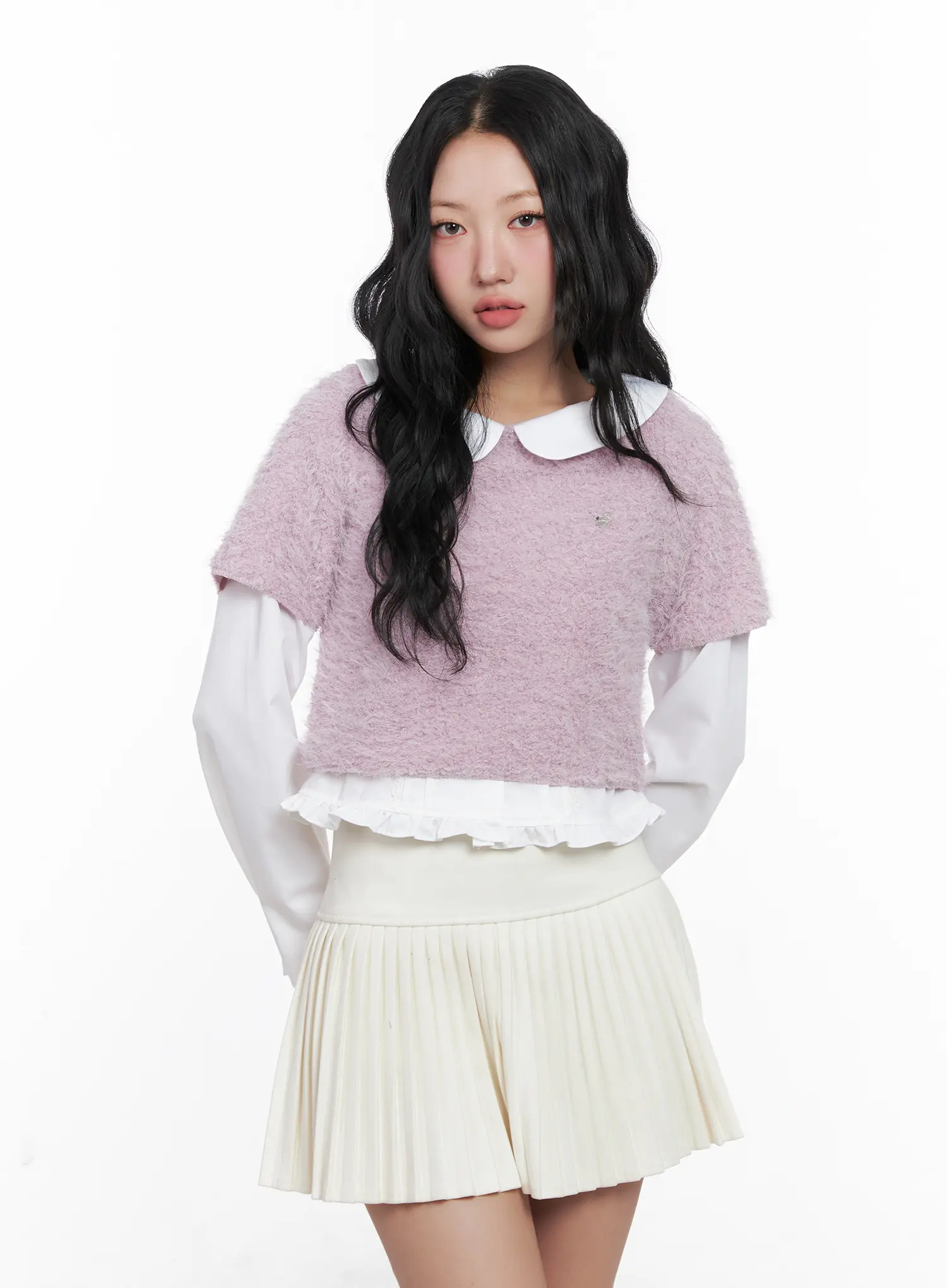 Faux Fur Crop Top CN514 - Image 3