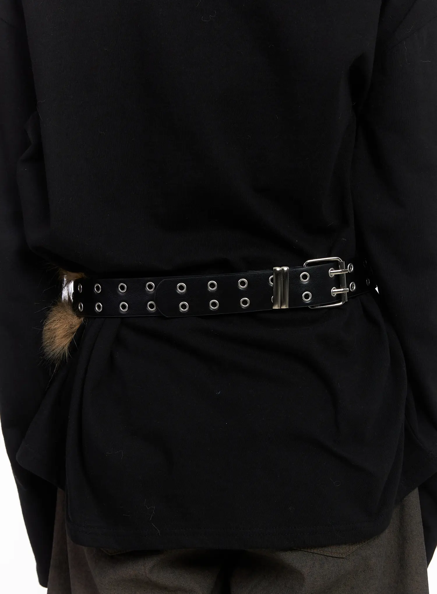 Faux Fur Eyelet Belt CN521 - Image 7