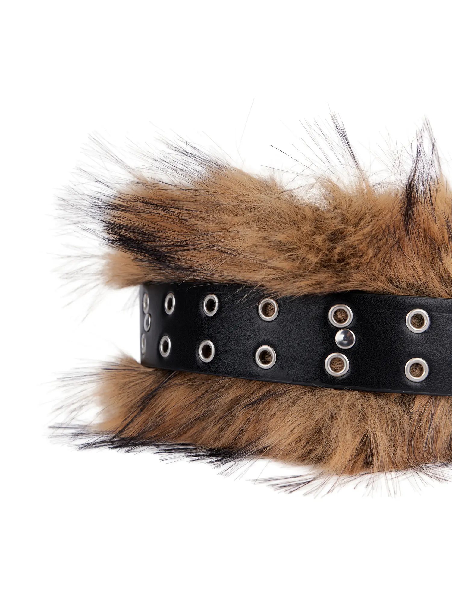 Faux Fur Eyelet Belt CN521 - Image 8