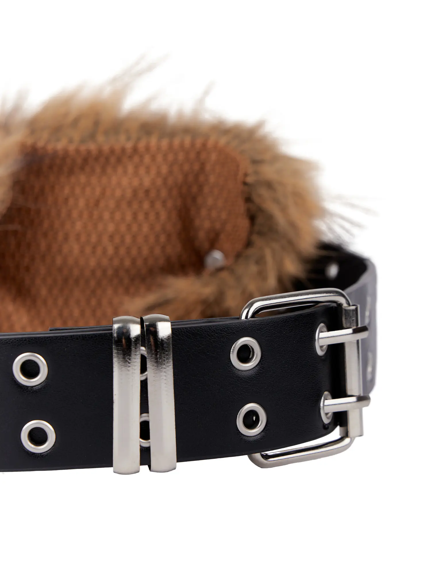 Faux Fur Eyelet Belt CN521 - Image 9