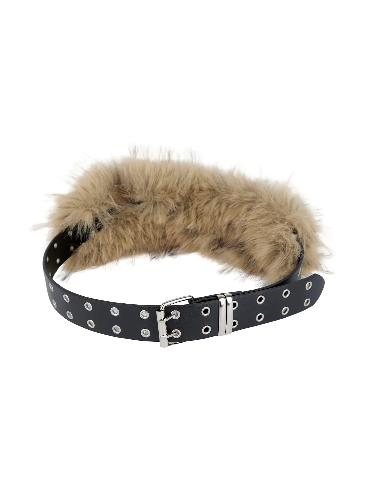 Faux Fur Eyelet Belt CN527 - Image 6