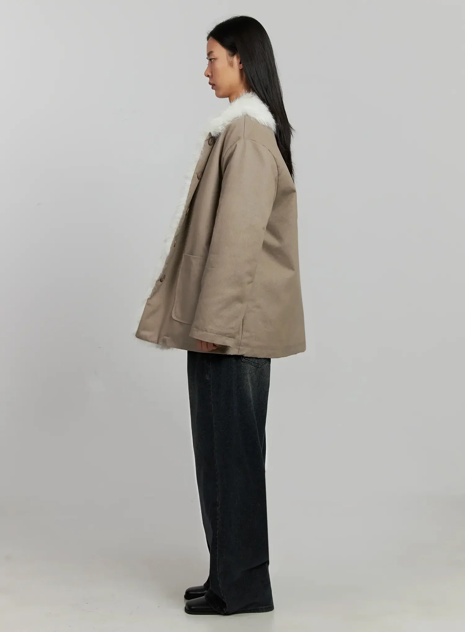 Faux Fur Trim Hunter Jacket IJ502 - Image 11