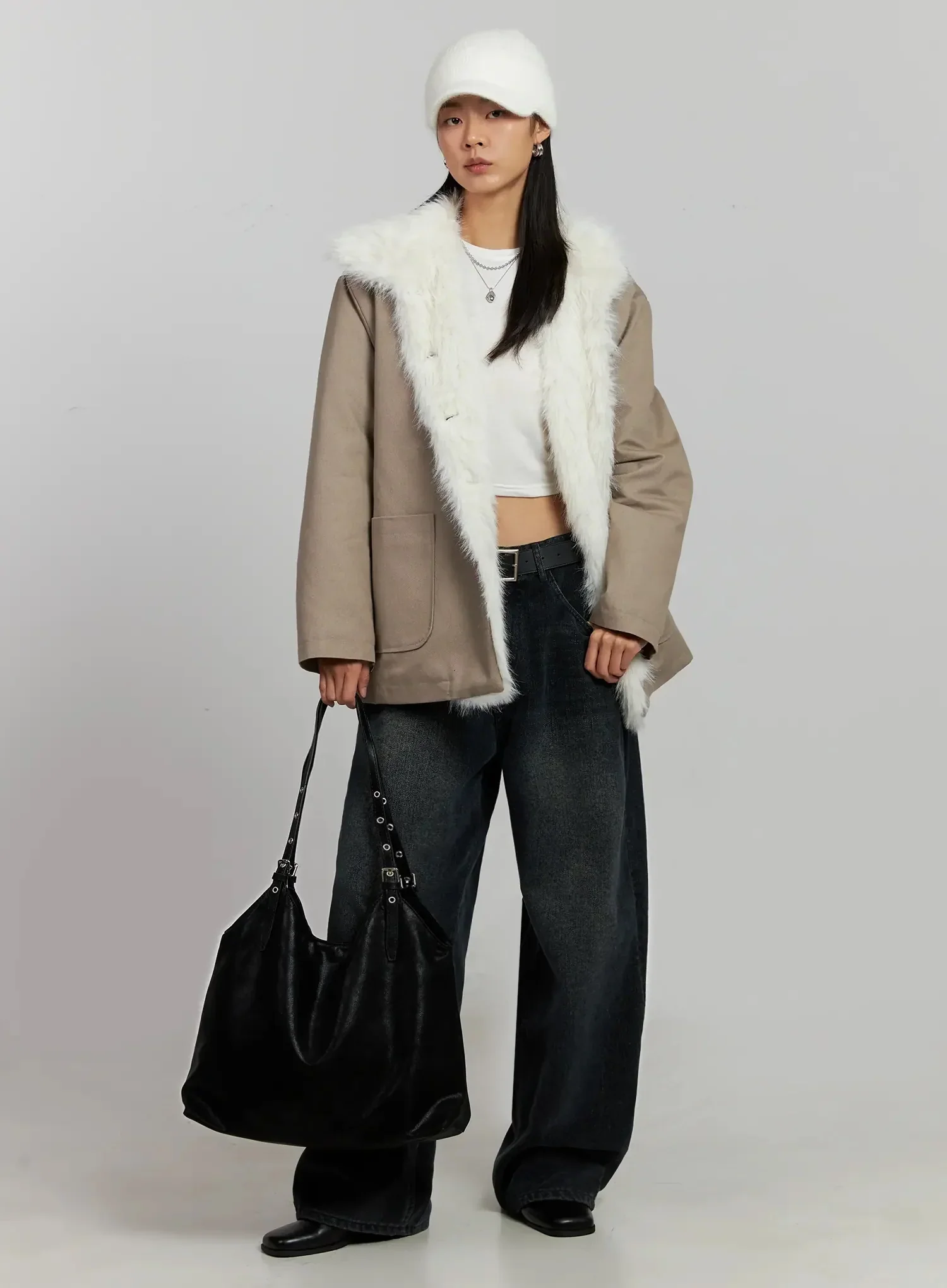 Faux Fur Trim Hunter Jacket IJ502 - Image 2