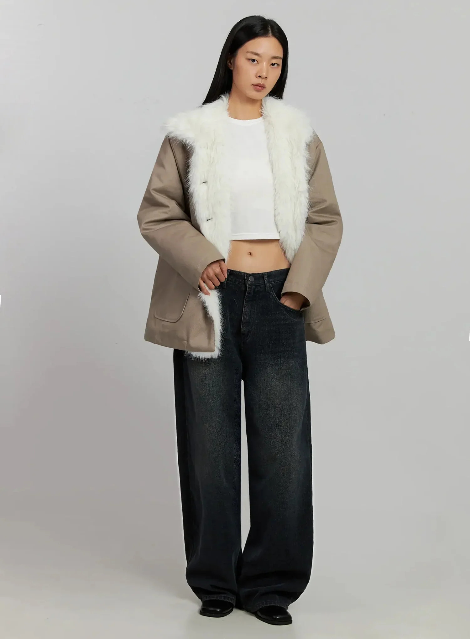 Faux Fur Trim Hunter Jacket IJ502 - Image 3