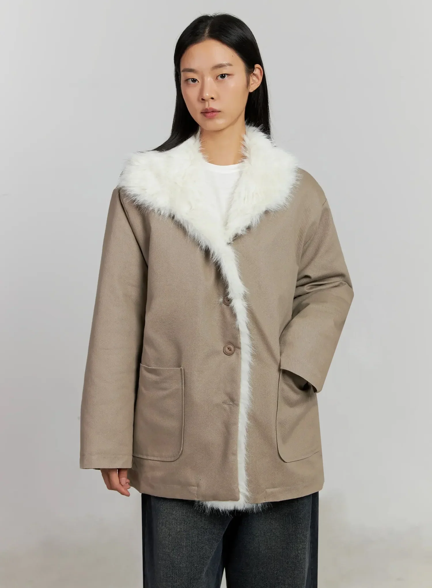 Faux Fur Trim Hunter Jacket IJ502 - Image 5