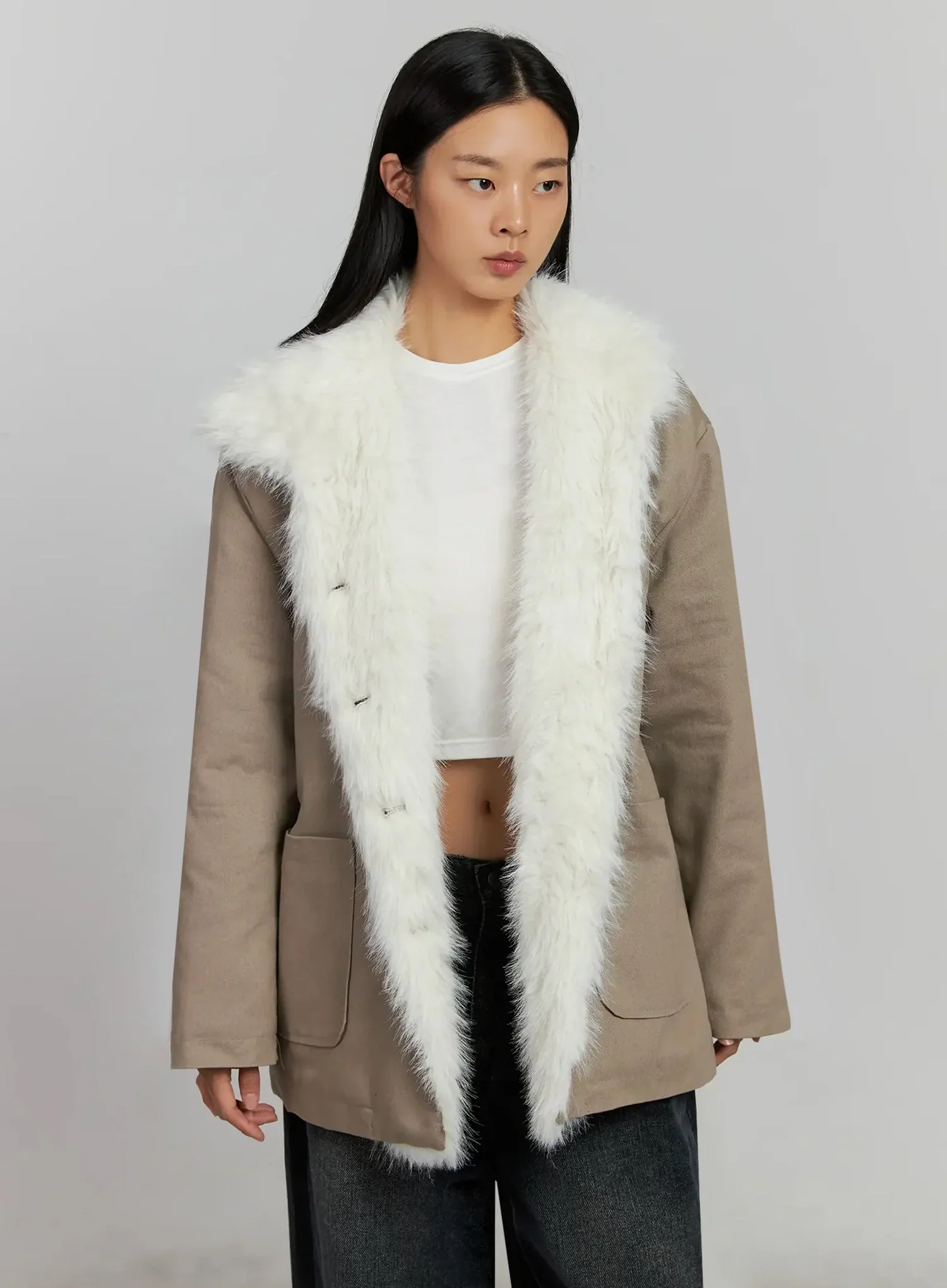 Faux Fur Trim Hunter Jacket IJ502 - Image 6