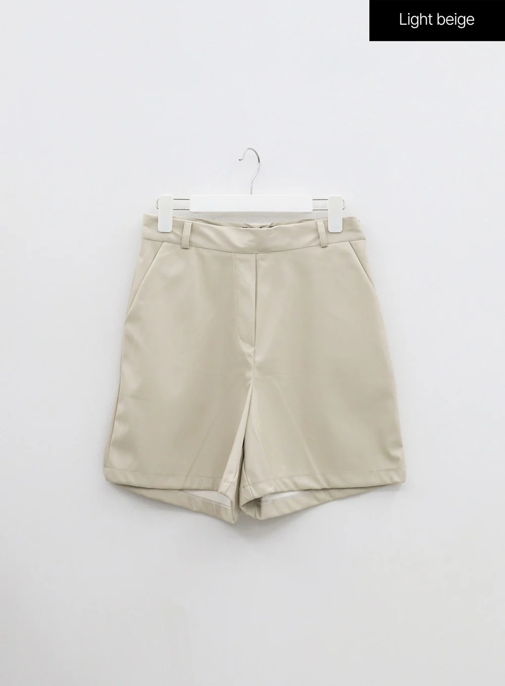 Faux Leather Bermuda Shorts OM303 - Image 14