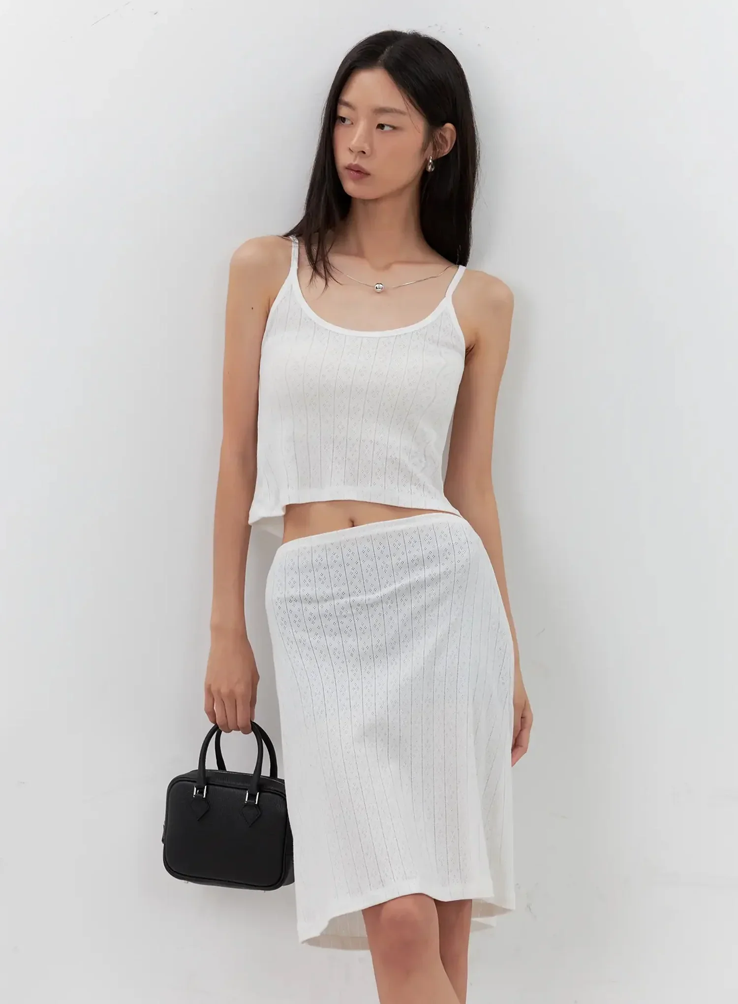 Faux-Leather Square Shoulder Bag IS516 - Image 2