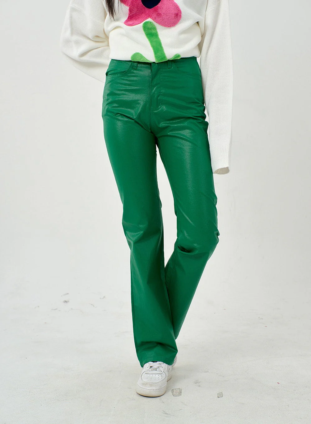 Faux Leather Straight Pants BD09 - Image 20