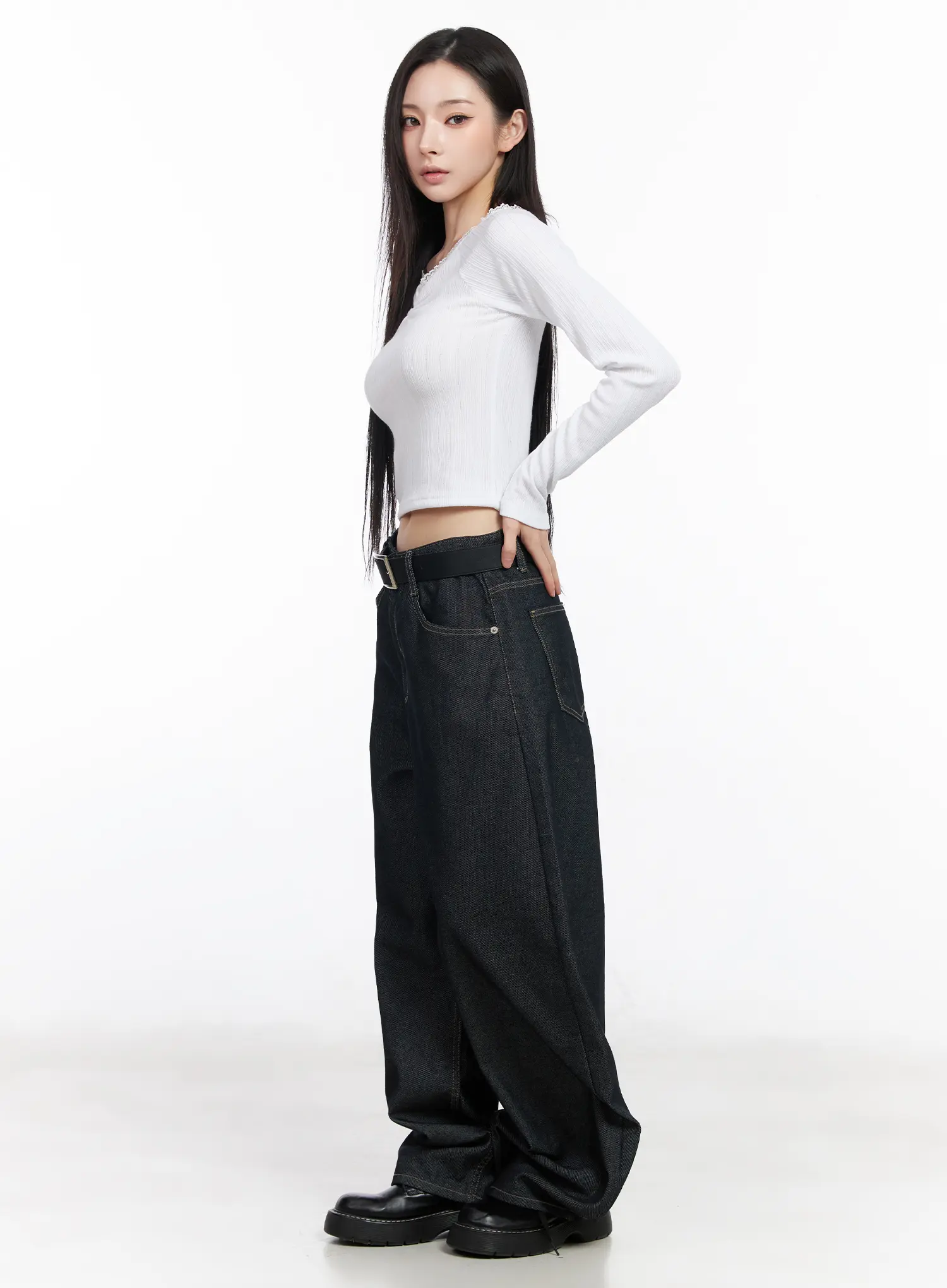 Felix Non-Fade Wide Leg Jeans CM519 - Image 2