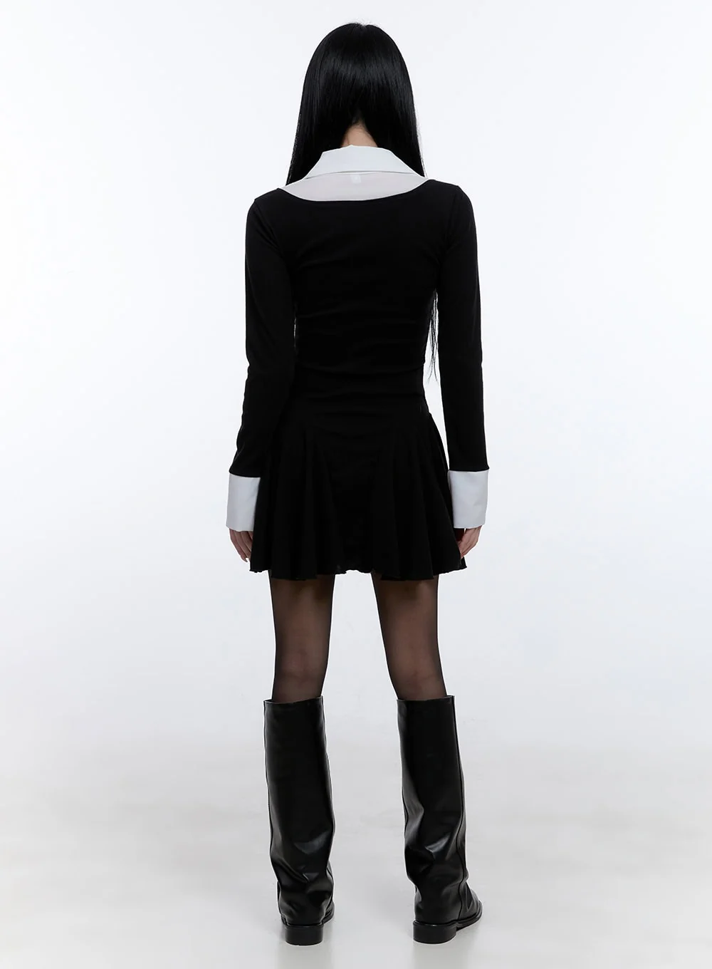 Flare Collar Mini Dress CD420 - Image 6